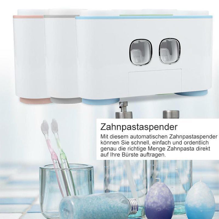 Automatisk tannbørsteholder og tannkremdispenser sett | Skanto