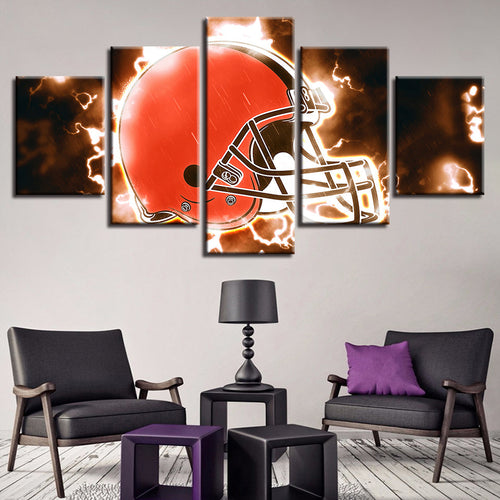 Cleveland Browns 5 stk - lerret veggkunst maleri | Skanto