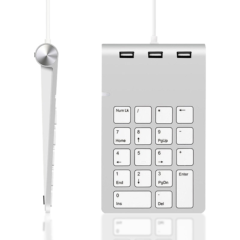Skanto | Bærbare laptop numeriske tastaturer, med 3*USB3.0 porter & elegant design, for Windows & IOS