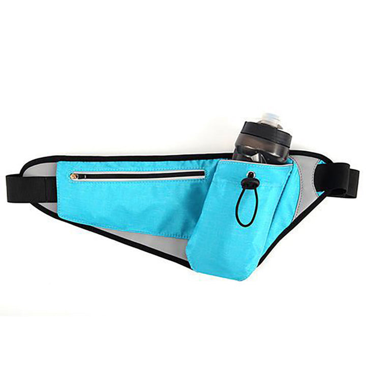 Skanto | Vanntett sports midjeveske med justerbar flaskeholder og nattreflekterende stripe, for løping, camping, jogging, fotturer, turer og mer