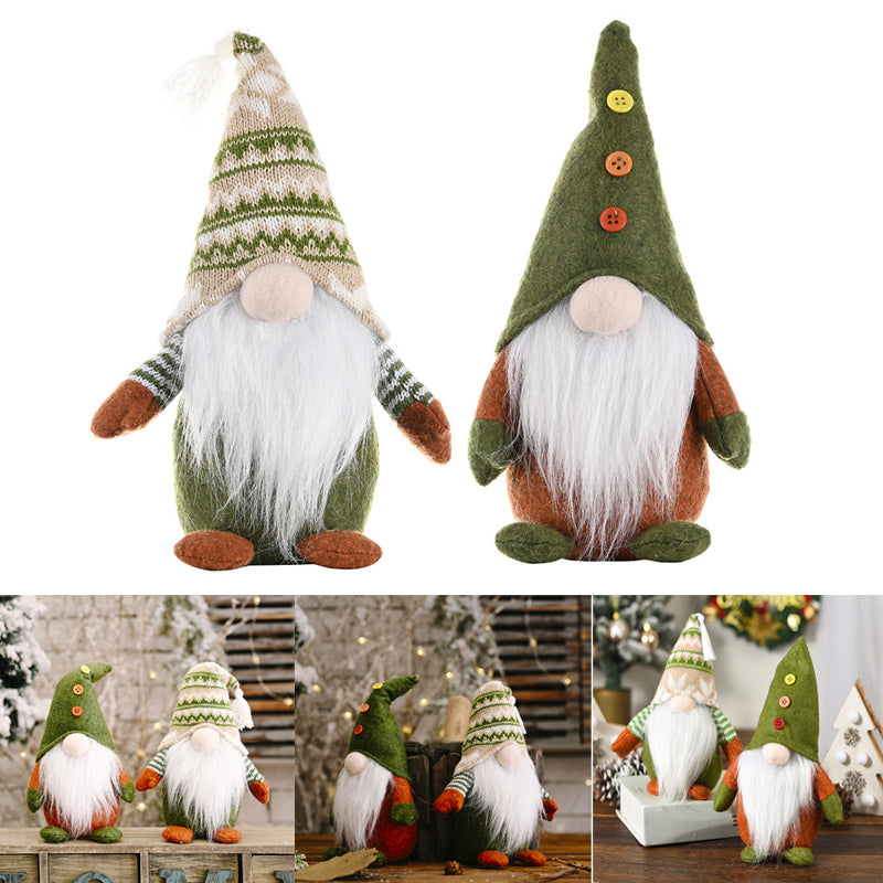 Skanto | Julegrønn Ansiktsløs Gammel Mann Alf Figurine