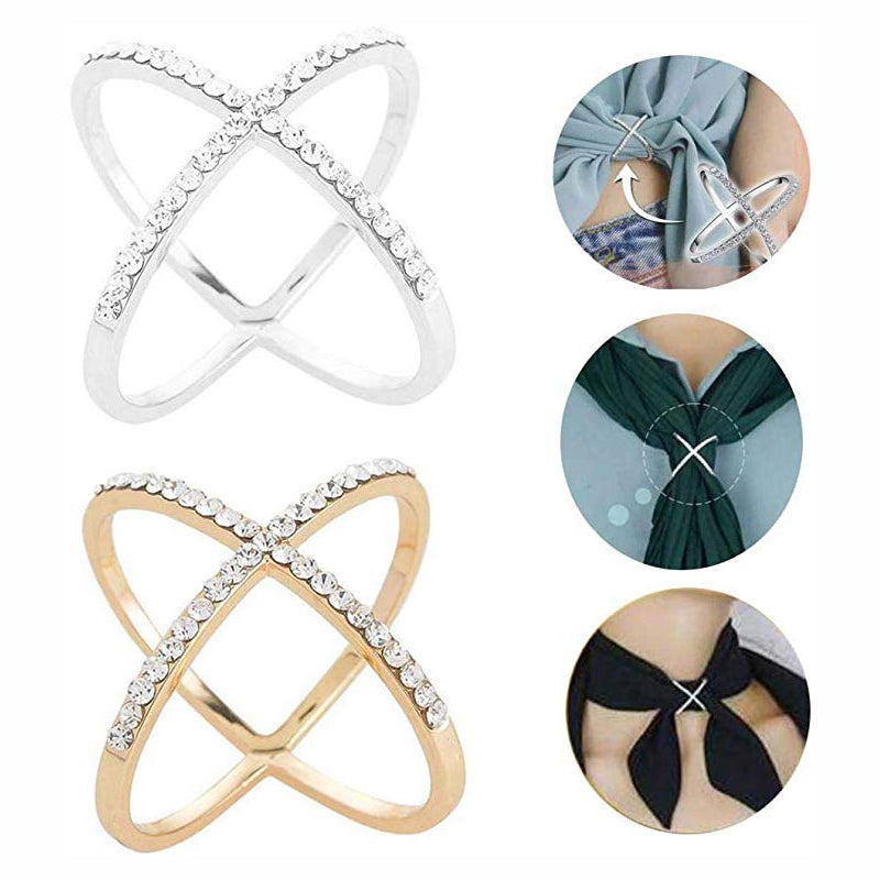 Skjerf Loop Ring Rhinestone Inngjelt | Skanto