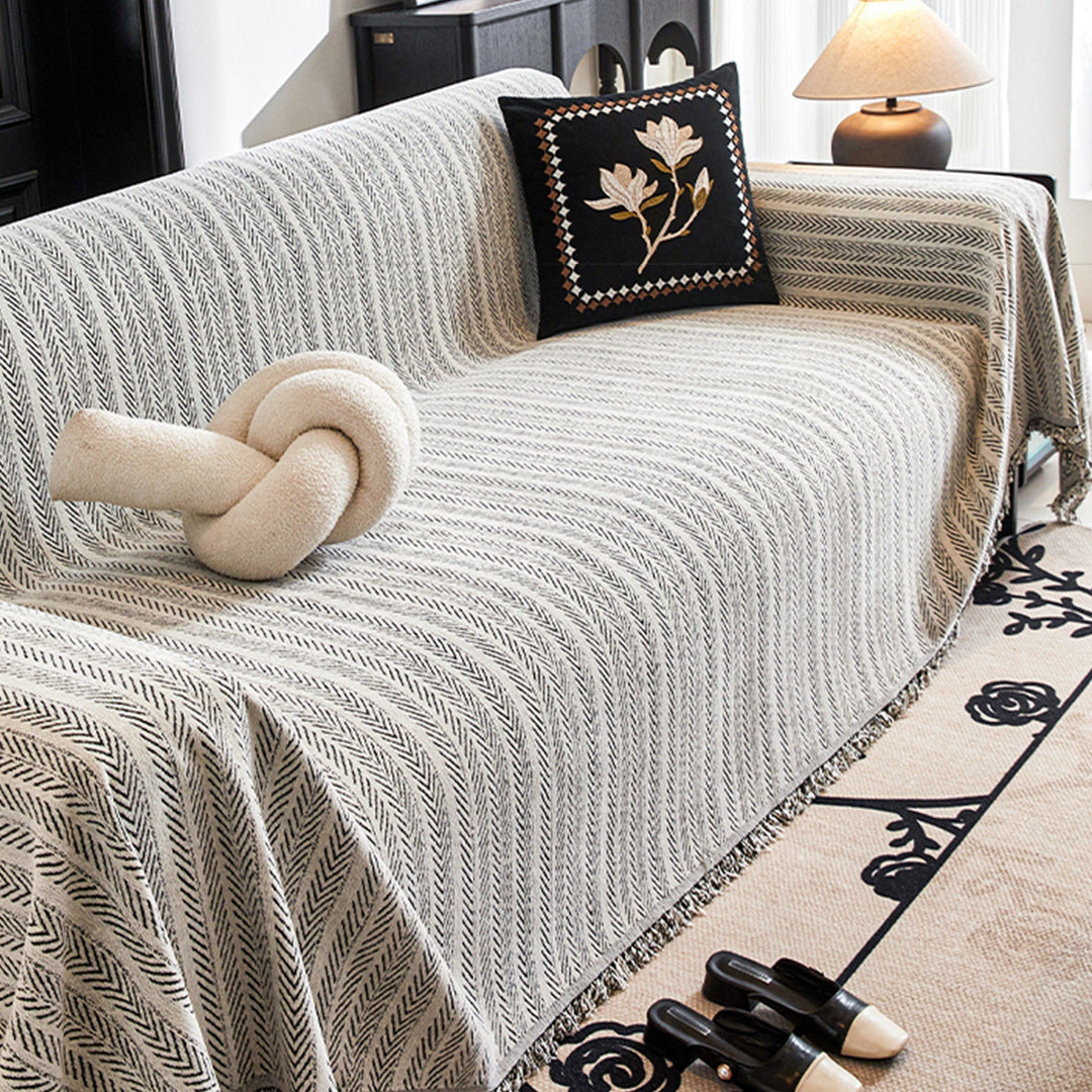 Herringbone Mønster Sofa Deksel - Moderne, Stilfullt & Holdbart Sofabeskyttelse | Skanto