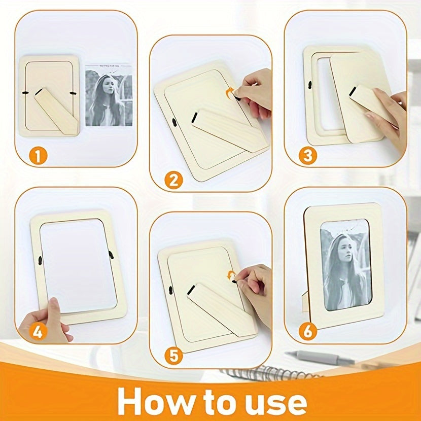 CreativeFrame – Sett med 10 DIY fotorammer Wood Skanto