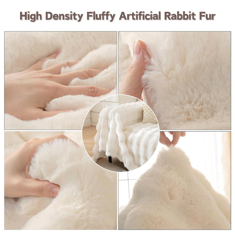 Premium Faux Fur Non-Slip Sofa Covers | Skanto