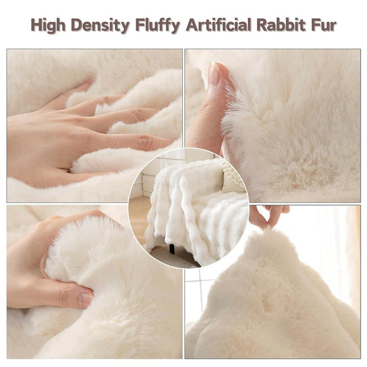 Premium Faux Fur Non-Slip Sofa Covers | Skanto