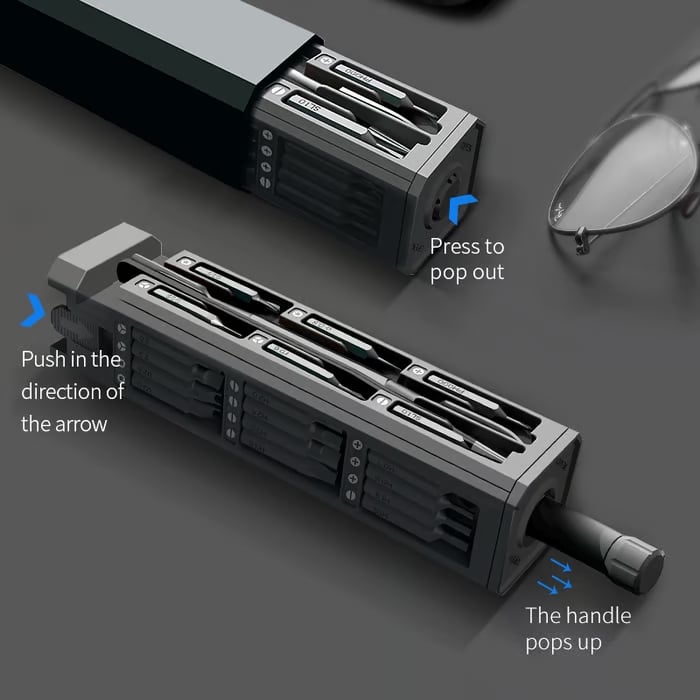 PowerGlide 40-i-1 Mini Elektrisk Skrutrekker — Perfekt kontroll for feilfrie, stressfrie reparasjoner | Skanto