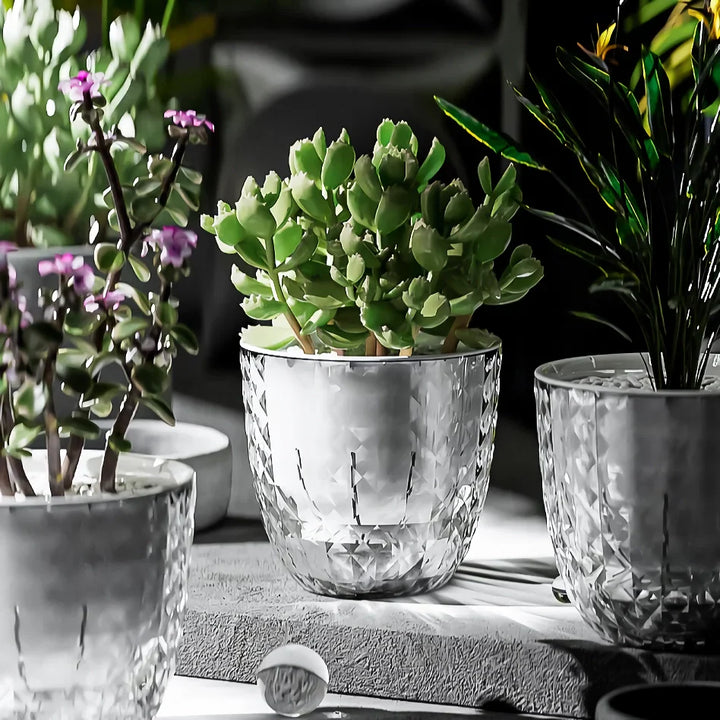 Skanto | Selvvannende dekorativ blomsterpotte med bomullssnor