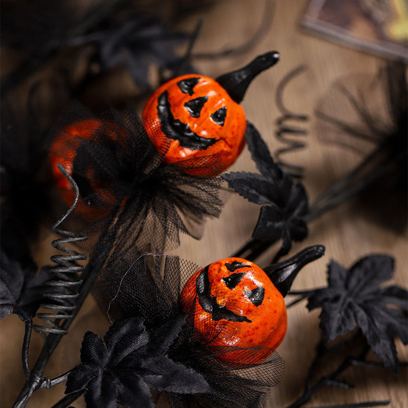 Skanto | Halloween Dekorasjon – Svart Gresskar Gren Ornament