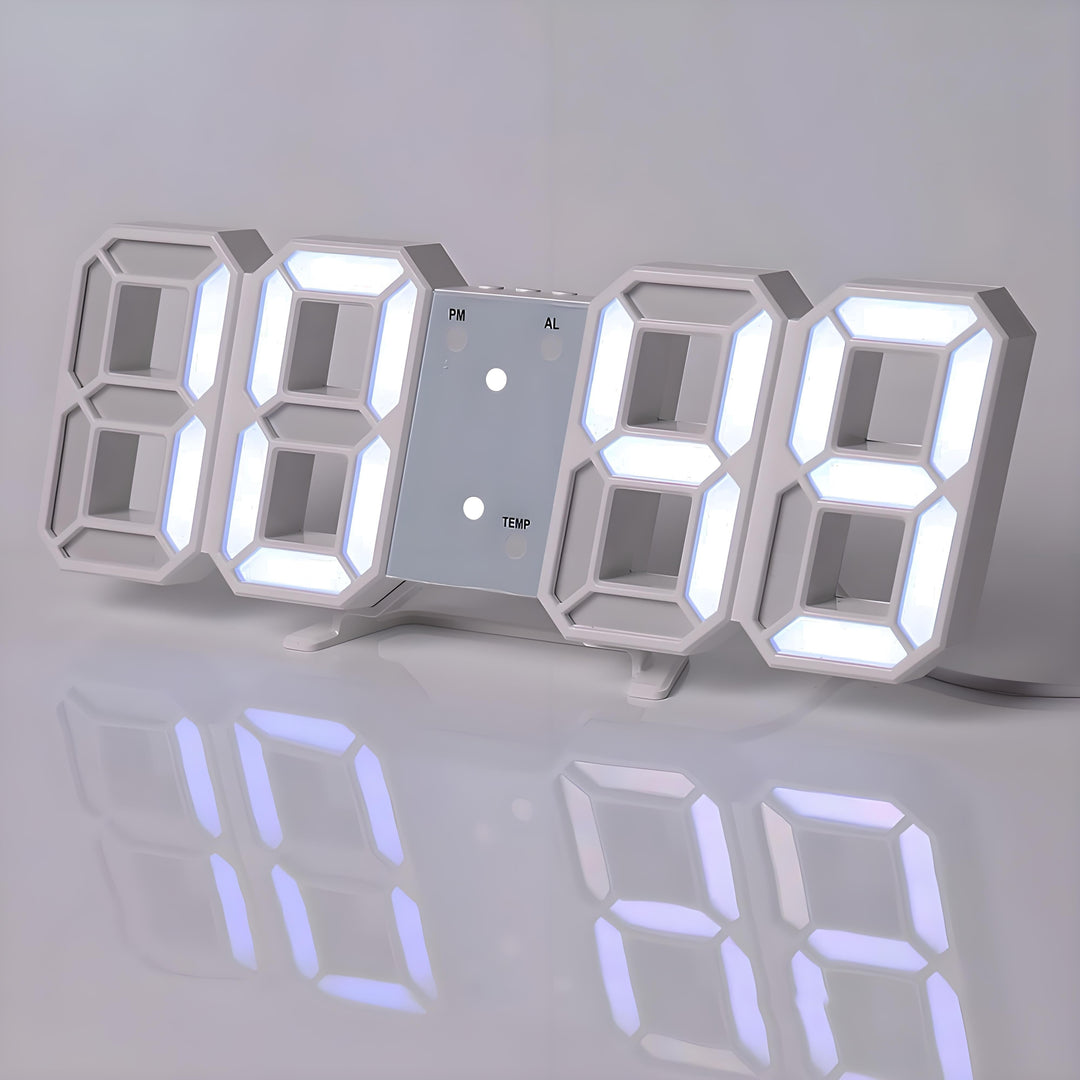 TimeSphere LED 3D Digital Klok med Kalender og Temp Display | Skanto