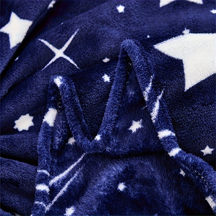 MeteorFleece – Myk Fleece Teppe med Meteor Mønster Skanto