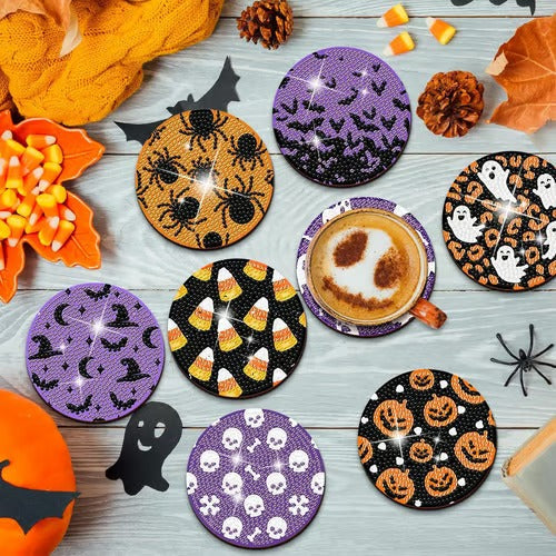 Skanto | SpukMeister Coaster Set — La Halloween-festen din bli fortryllet med magisk fascinasjon og gjester som er begeistret!