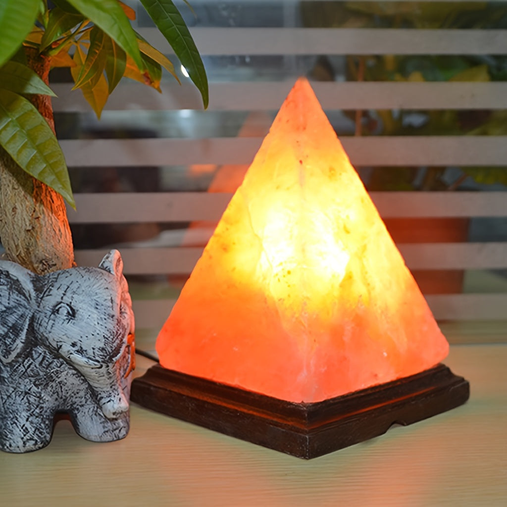 Skanto | Saltlampe - Håndlaget Himalaya saltlampe med 8-farge skiftende LED, USB-drevet