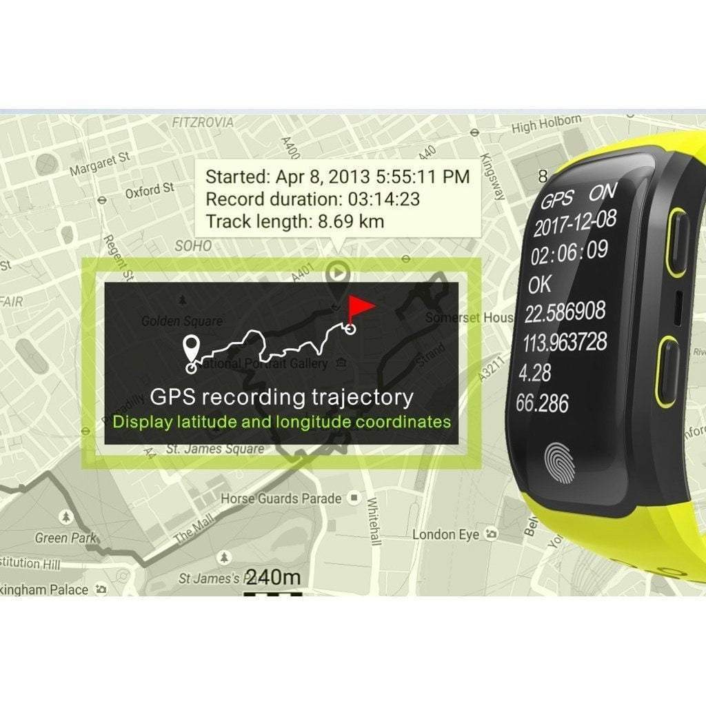 Skanto | S908 Profesjonell GPS Smart Band IP68 Vanntett Smartklokke