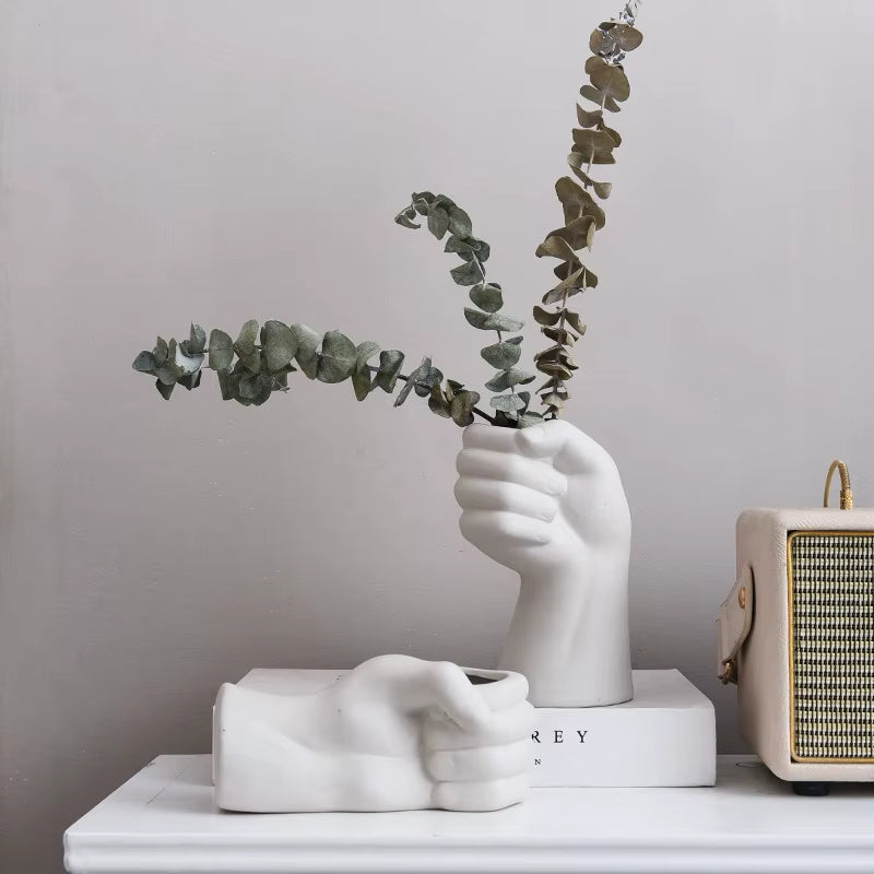 Kunstnerisk Håndbevegelse Keramikk BordSkantoomst Vase | Skanto