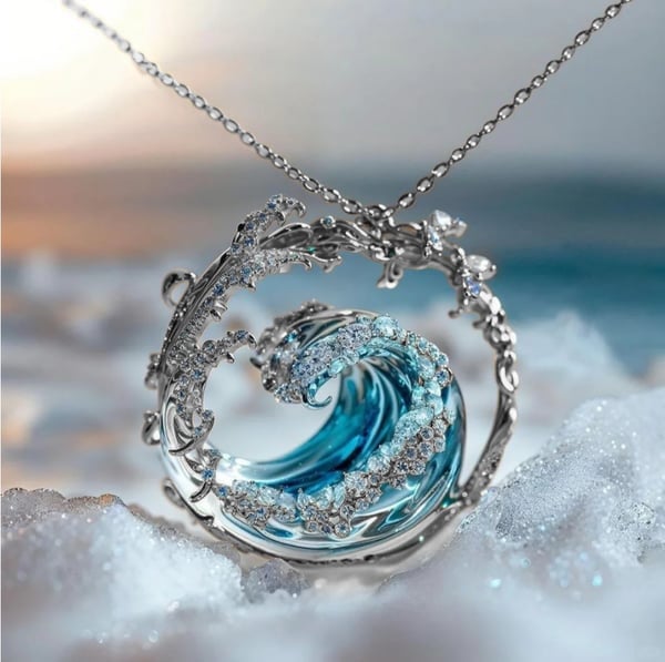 OceanSpirit Necklace - Elegant maritim halskjede i gull/sølv Skanto