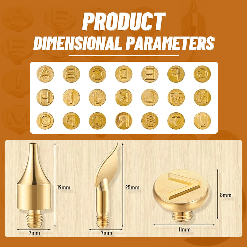 Skanto | 26 Buchstaver Kobberform —DIY Trebrenning/Laging Set