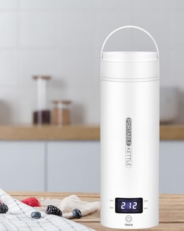 Skanto | Bærbar elektrisk reisekjele | Kompakt rustfritt stål smartkettle med LCD