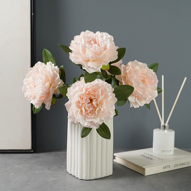 Kunstige 5 store hodet peonblomster
