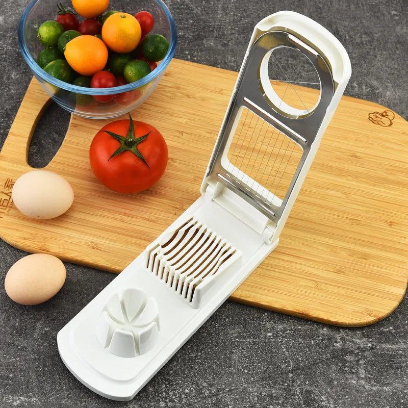 2i1 Egg Slicer Multifunctional Rustfritt Stål Skjære Terning Kjøkkenverktøy | Skanto