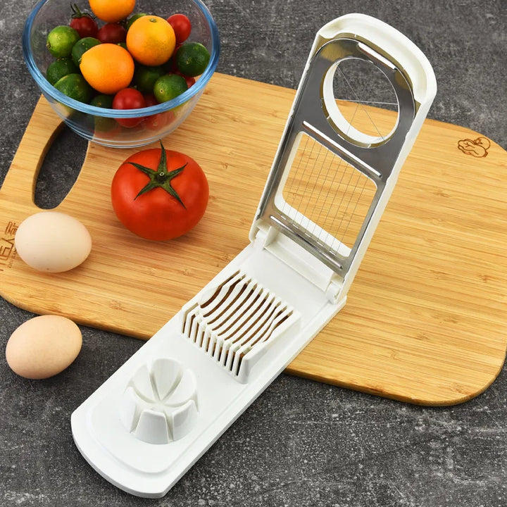 2i1 Egg Slicer Multifunctional Rustfritt Stål Skjære Terning Kjøkkenverktøy | Skanto