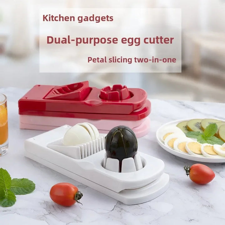 2i1 Egg Slicer Multifunctional Rustfritt Stål Skjære Terning Kjøkkenverktøy | Skanto
