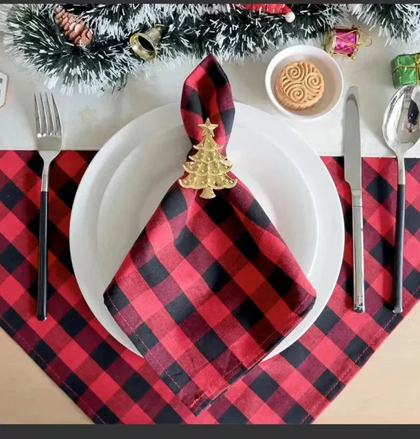2PCS Rutete Klutserviett Kvadratisk Serviett Vestlig Serviett Nordisk Stil | Skanto