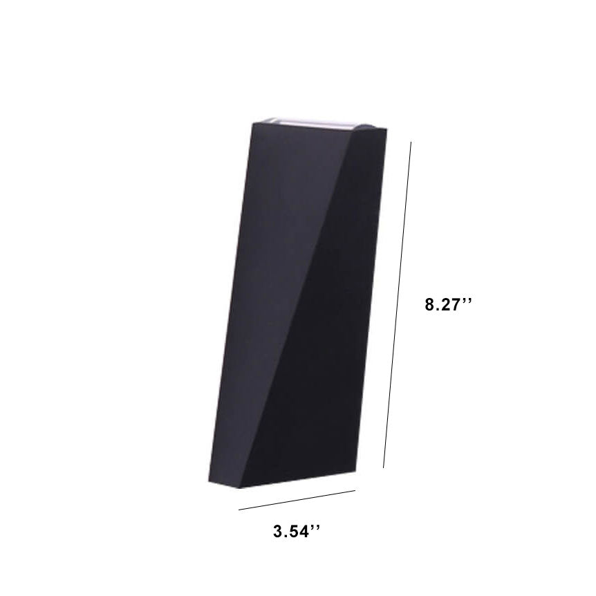 Enkel trapezoidal utendørs vanntett LED 2-lamputendørslampe | Skanto