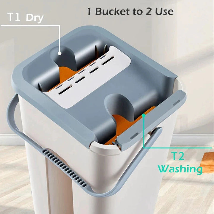Spin Mop Bucket Med Gjenbrukbare Moppputer Skanto