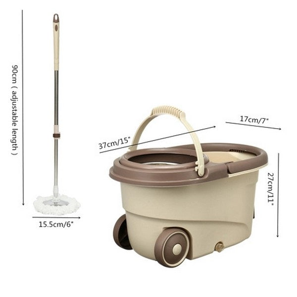 Premium Spin Mop Med Bucket Skanto