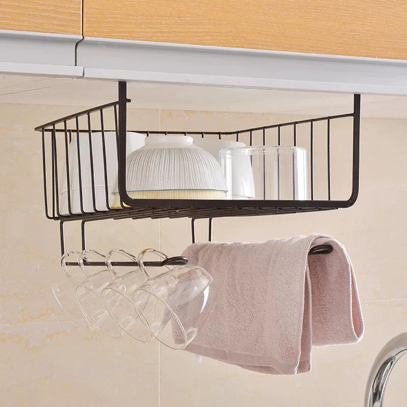 Under Shelf Storage Cabinet Basket Skanto