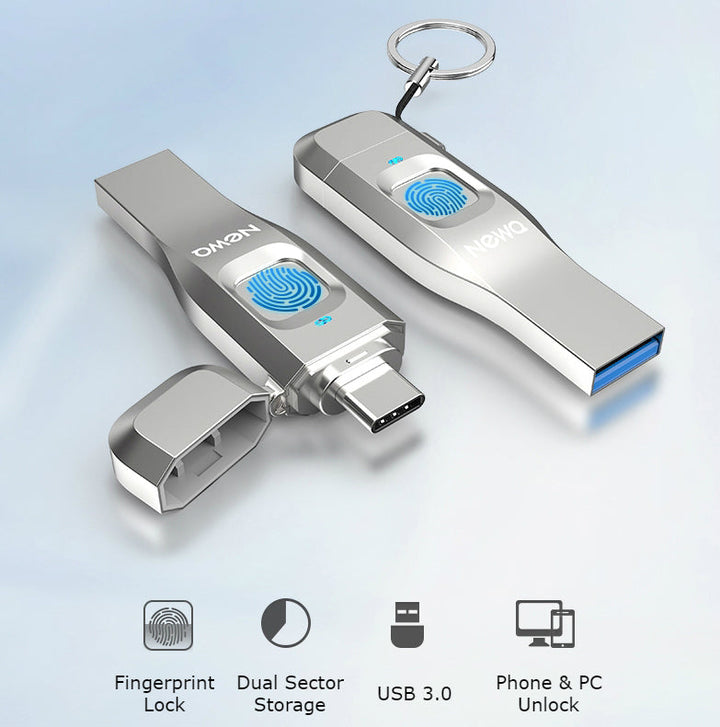 Skanto | USB3.0 Fingeravtrykk Kryptering USB Flash Disk med APP Administrasjonssystem, for Bedrifts / Personlig Datasikkerhet