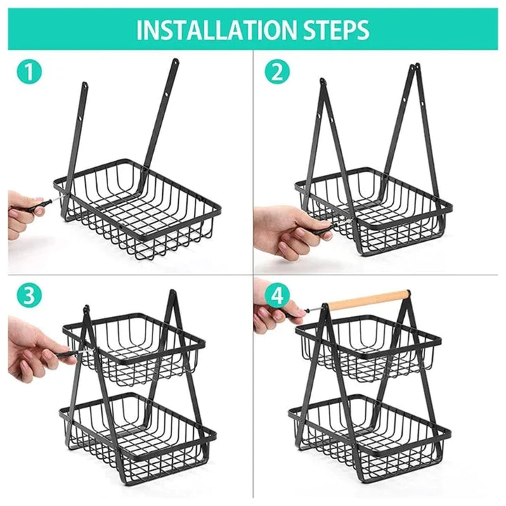 2-TIER METALL FRUKTBASKET Skanto