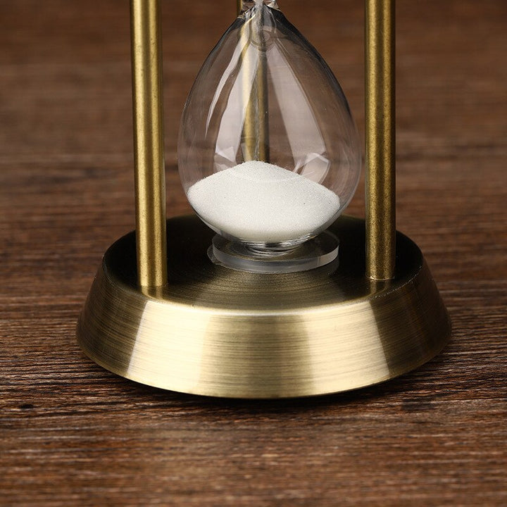 Skanto | 3/5/10 minutter retro metall håndverk timeglass pendel hjemme kontor skrivebord arrangement ornament sandtimer sandglass dekorasjon
