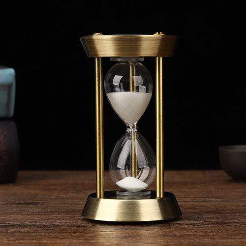 Skanto | 3/5/10 minutter retro metall håndverk timeglass pendel hjemme kontor skrivebord arrangement ornament sandtimer sandglass dekorasjon