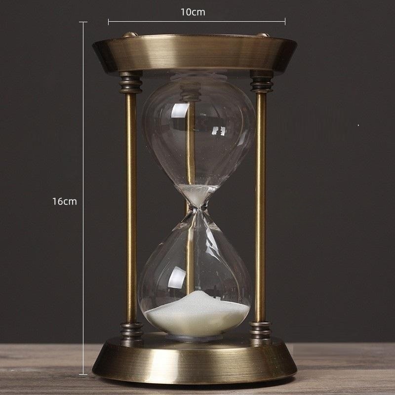 Skanto | 3/5/10 minutter retro metall håndverk timeglass pendel hjemme kontor skrivebord arrangement ornament sandtimer sandglass dekorasjon