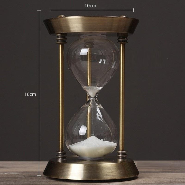 Skanto | 3/5/10 minutter retro metall håndverk timeglass pendel hjemme kontor skrivebord arrangement ornament sandtimer sandglass dekorasjon