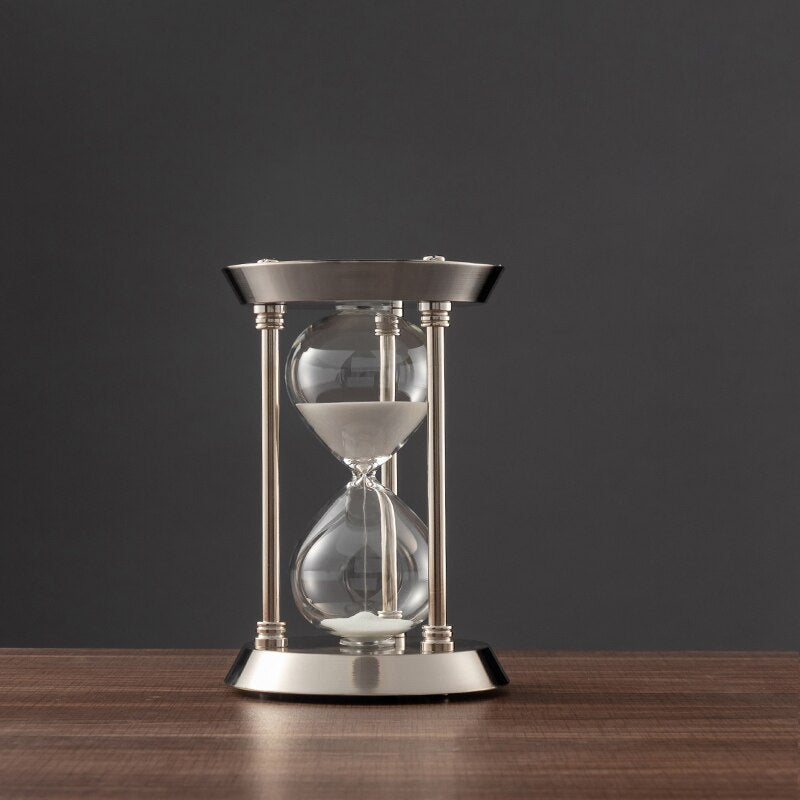Skanto | 3/5/10 minutter retro metall håndverk timeglass pendel hjemme kontor skrivebord arrangement ornament sandtimer sandglass dekorasjon