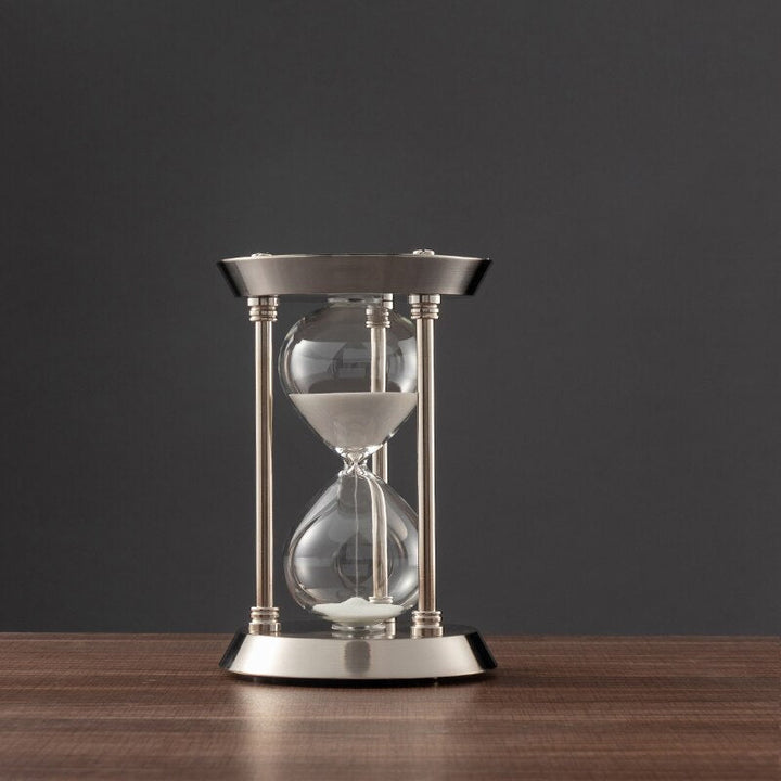 Skanto | 3/5/10 minutter retro metall håndverk timeglass pendel hjemme kontor skrivebord arrangement ornament sandtimer sandglass dekorasjon