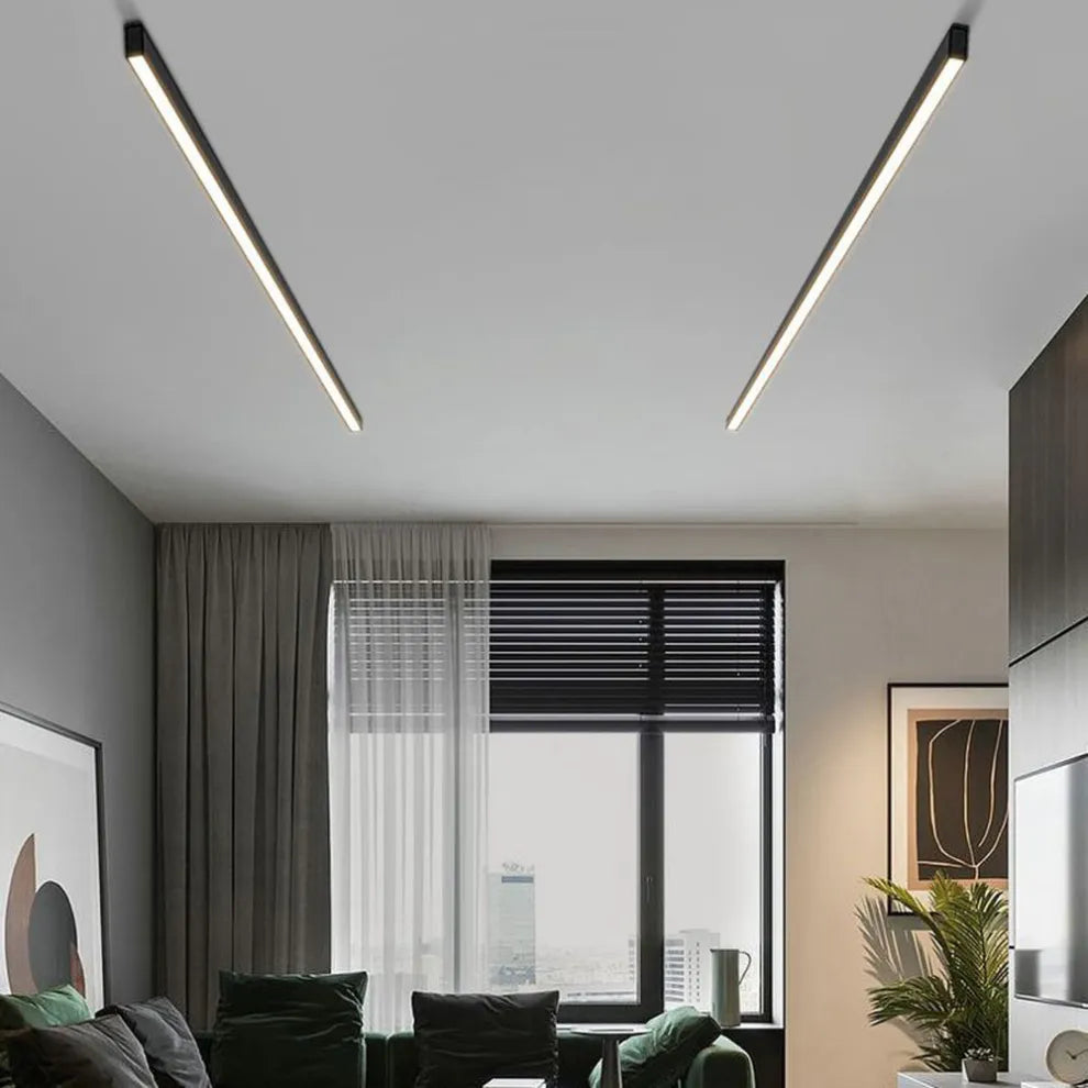 Skanto | Svart Metall Taklampe LED Linær Minimalistisk Moderne Design