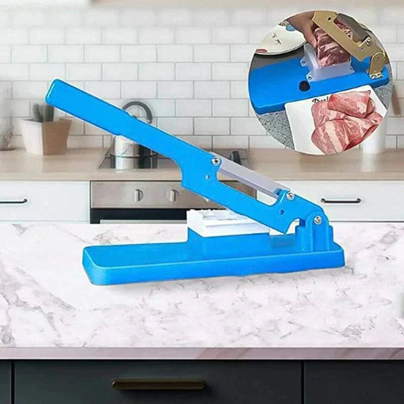 Skanto | Manuell Multifunksjonell Mat Slicer – Robust Kjøtt- og Grønnsakskiver for Frosne Varer