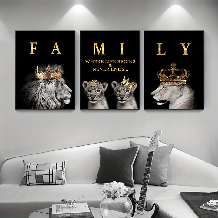 Skanto | SavannaMajesty - Løvefamilie Kunstverk Sett