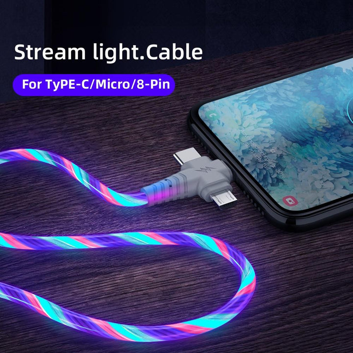3 i 1 LED Flytende Lading Kabel | Skanto