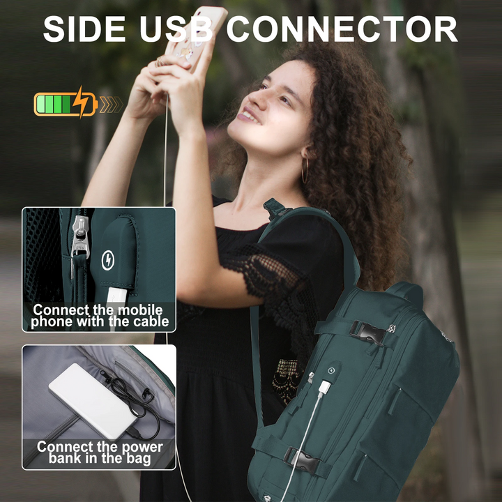 Skanto | Holdbar Ryggsekk for Turer med USB Lading Port