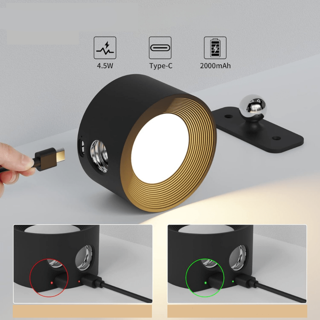 Skanto | FlexiLamp – Trådløs oppladbar 360° vegglampe