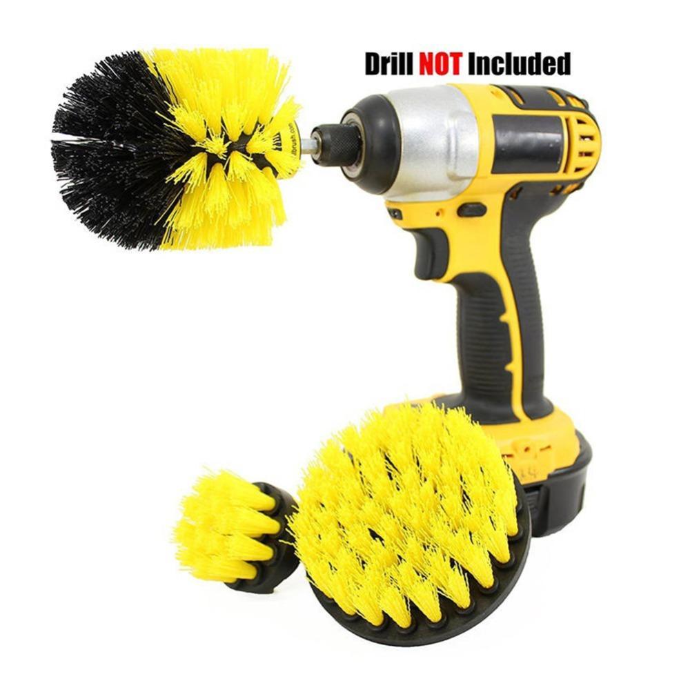 Skanto | IcoolGadgets 3 pcs/set Power Scrubber Brush Drill Brush Rengjøring av badoverflater Kar Dusj Flis Fuge Trådløs Power Scrub Rengjøringssett