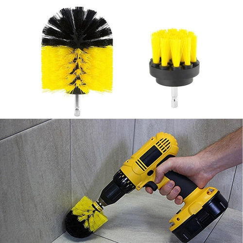Skanto | IcoolGadgets 3 pcs/set Power Scrubber Brush Drill Brush Rengjøring av badoverflater Kar Dusj Flis Fuge Trådløs Power Scrub Rengjøringssett