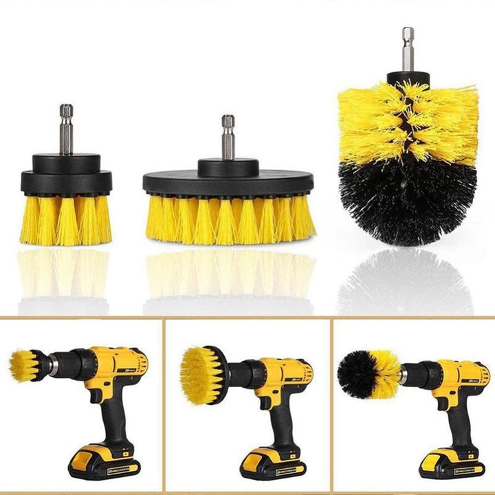 Skanto | IcoolGadgets 3 pcs/set Power Scrubber Brush Drill Brush Rengjøring av badoverflater Kar Dusj Flis Fuge Trådløs Power Scrub Rengjøringssett