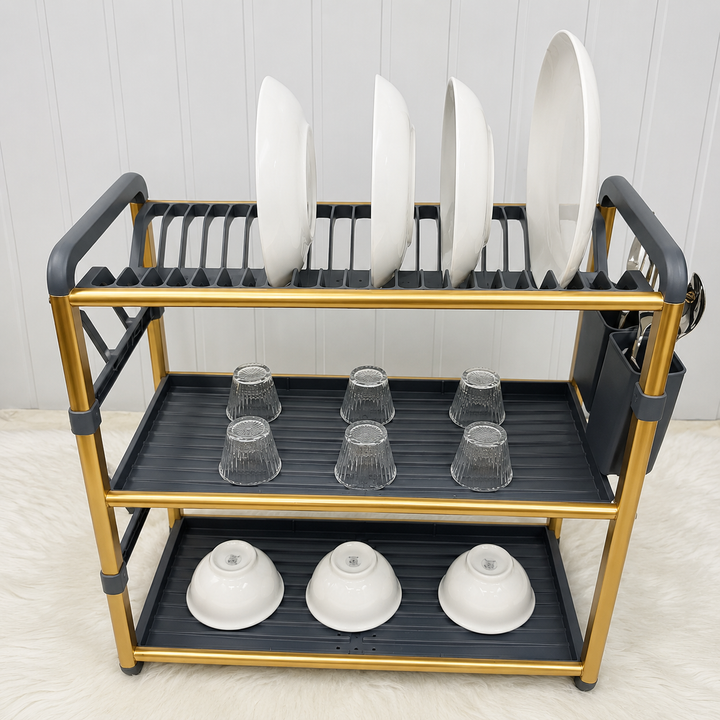 3-tier tallerken tørker laget av aluminium | Skanto