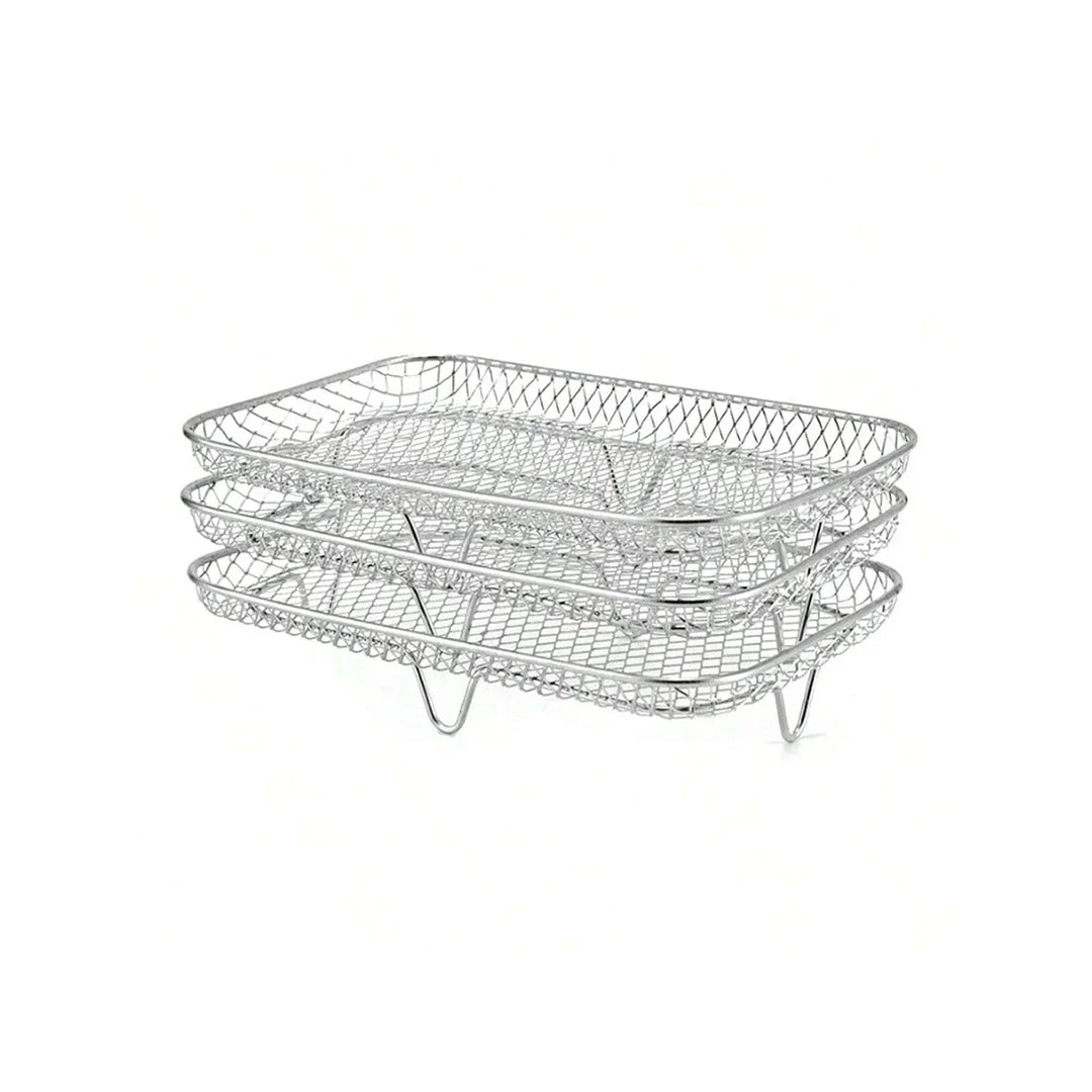 3-lags rustfritt stål Air Fryer Rack Universelt Stabilt Tilbehør | Skanto